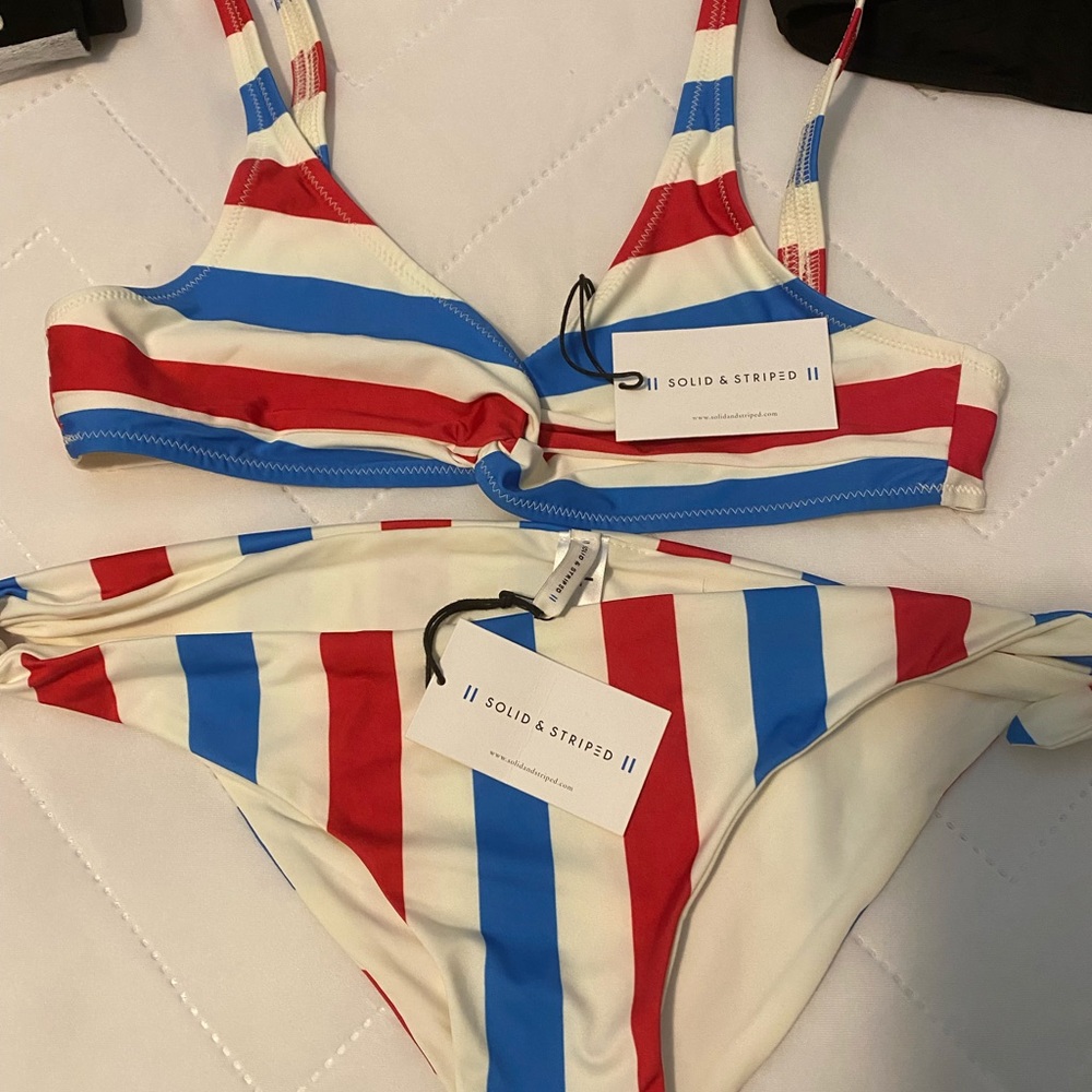 SOLID AND STRIPED two piece NWT